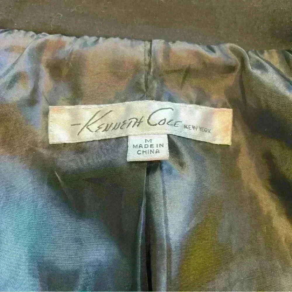 Kenneth Cole Black Microfiber Jacket Size M - Picture 2 of 6